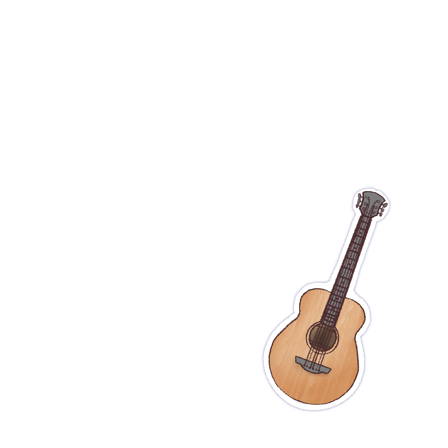 Acoustic Guitar Sticker