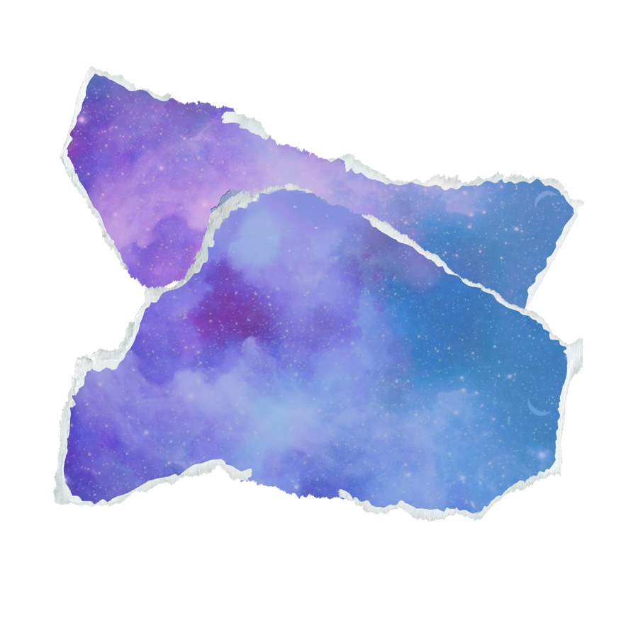Ripped Paper with Starry Background