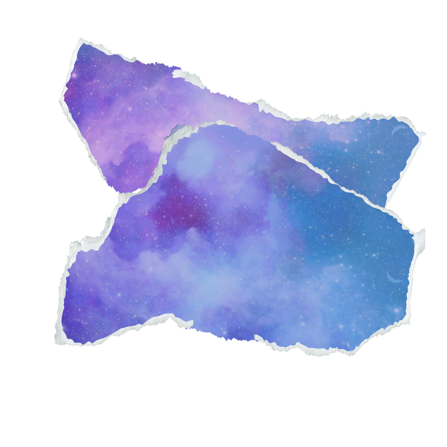 Ripped Paper with Starry Background